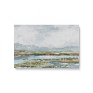 "Lakeside Afternoon Delight" - A Tranquil Waterscape for Refined Interiors