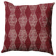 Pyramid Stripe Decorative Throw Pillow, Dark Red, 18x18"