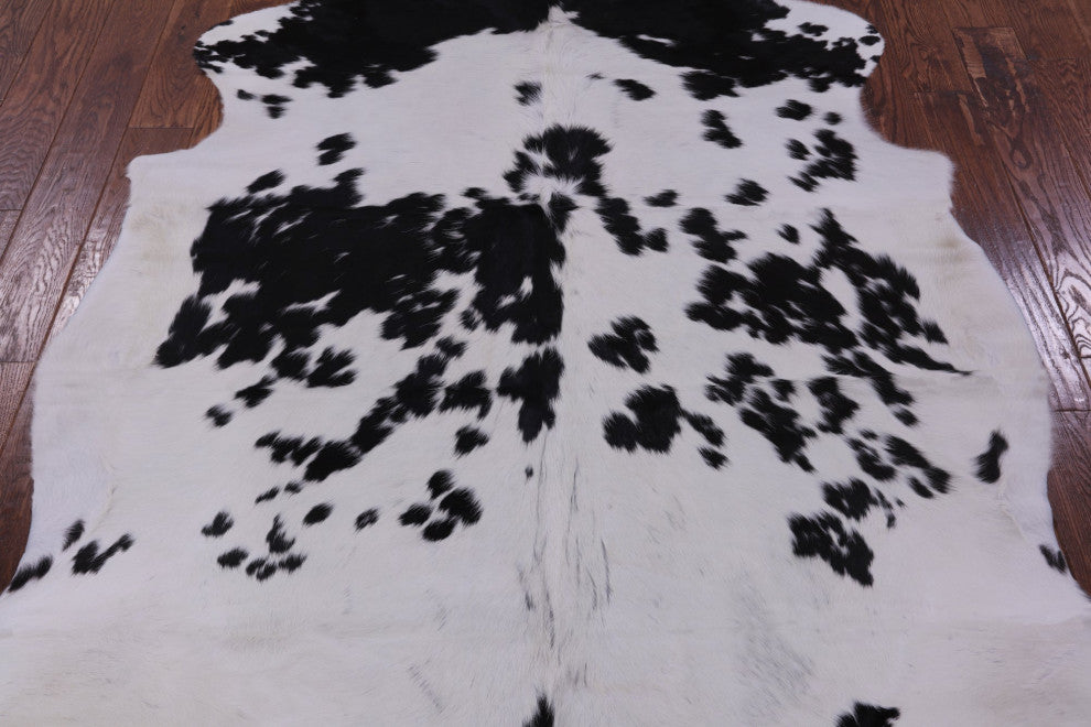 Organic Natural Hair-On Cowhide Area Rug 6' 11" X 5' 6" C1496