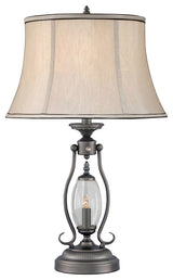 Revere Gunmetal Clear Table, Single