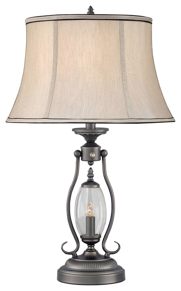 Revere Gunmetal Clear Table, Single