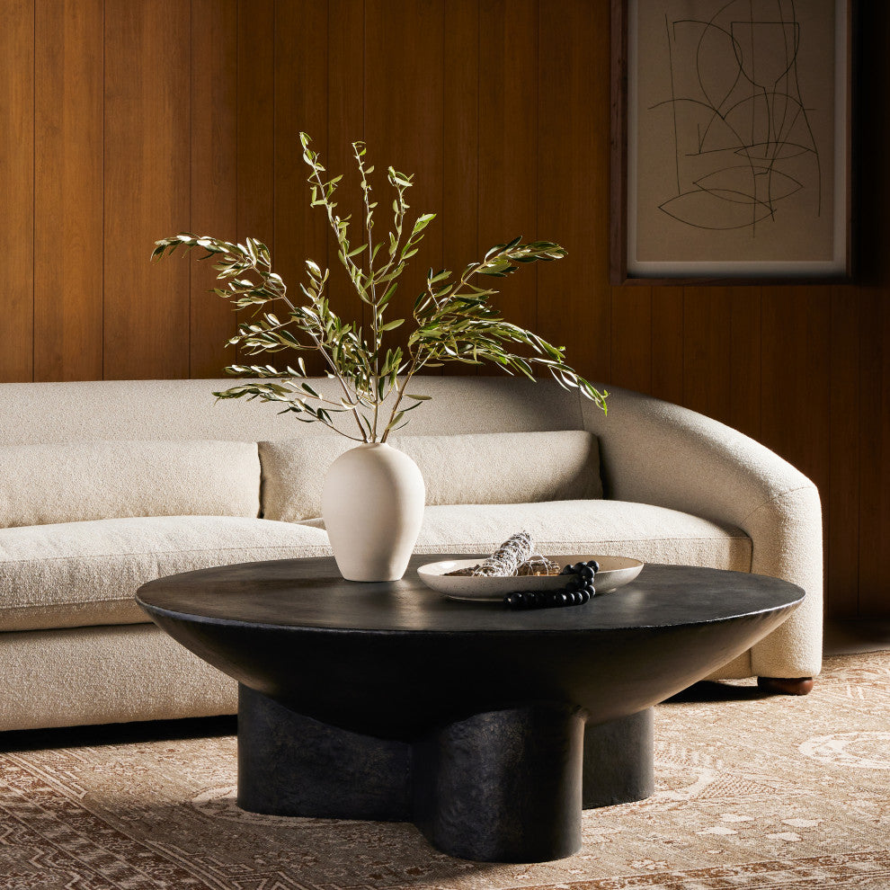 Sante 48" Coffee Table-Raw Black