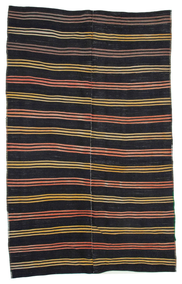 Rug N Carpet - Handmade Oriental 6' 6'' x 10' 1'' Vintage Goat Hair Kilim Rug
