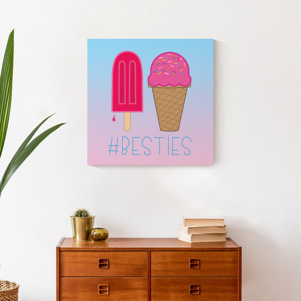 Besties Dessert 20x20 Canvas Wall Art
