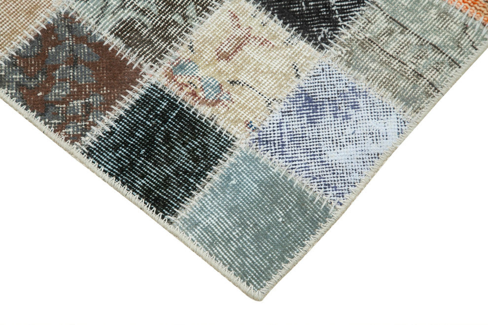 Rug N Carpet - Hand-Knotted Anatolian 2' 10" x 10' 7" Wool Patchwork Runner Rug