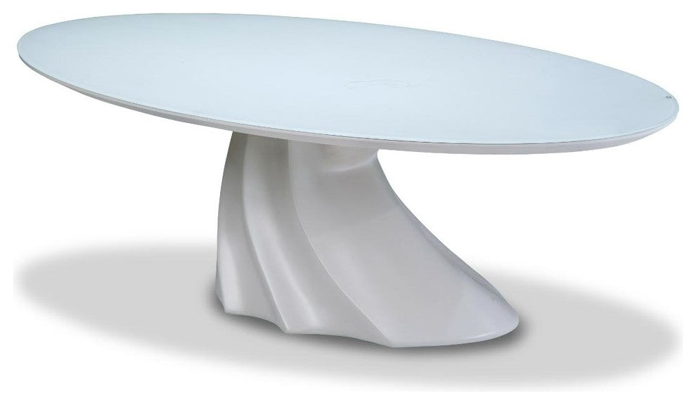 AICO Michael Amini Trance Cosmo Oval Cocktail Table
