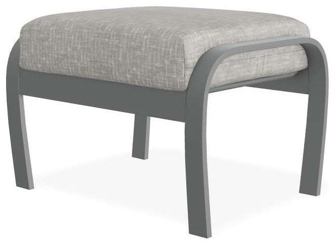 Belle Isle Cushion Outdoor Ottoman, Hither Pewter/Graphite