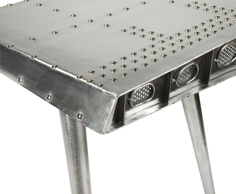 Silver Midway Desk, Industrial Style