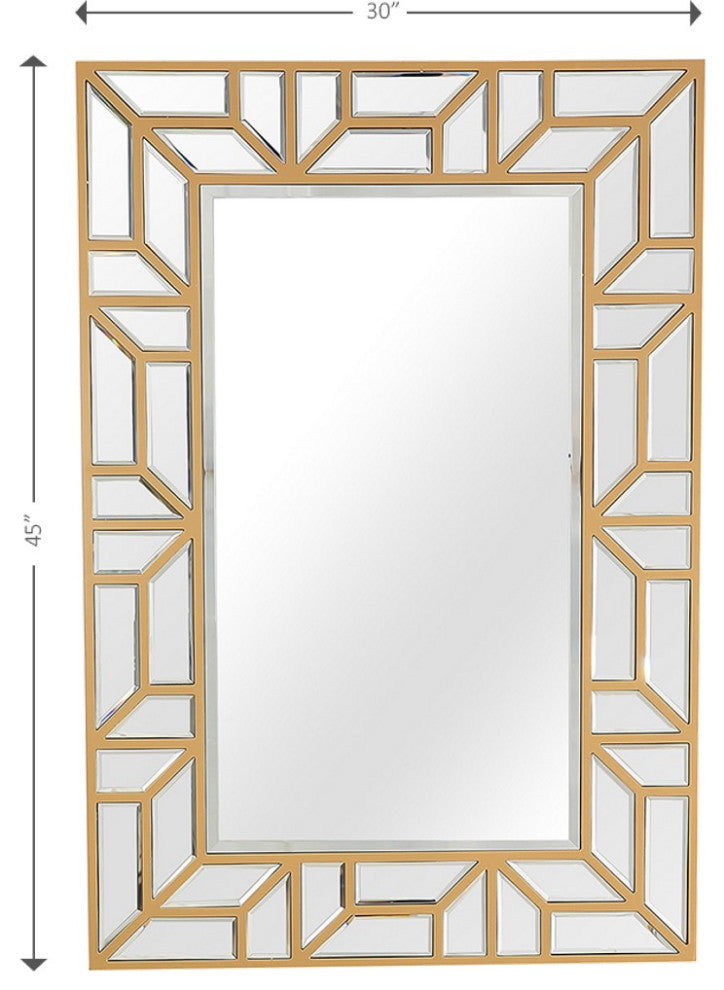 Gold Geometric Wall Mirror