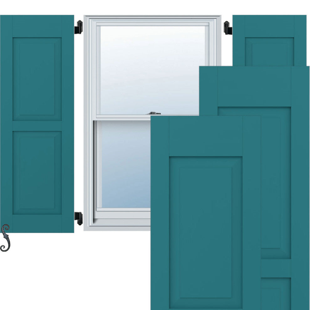 Two Equal Raised Panel Shutters (Per Pair)