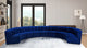 Limitless Velvet Upholstered 9-Piece Modular Sectional, Navy