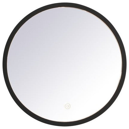 Modern Black Led Mirror, 18"