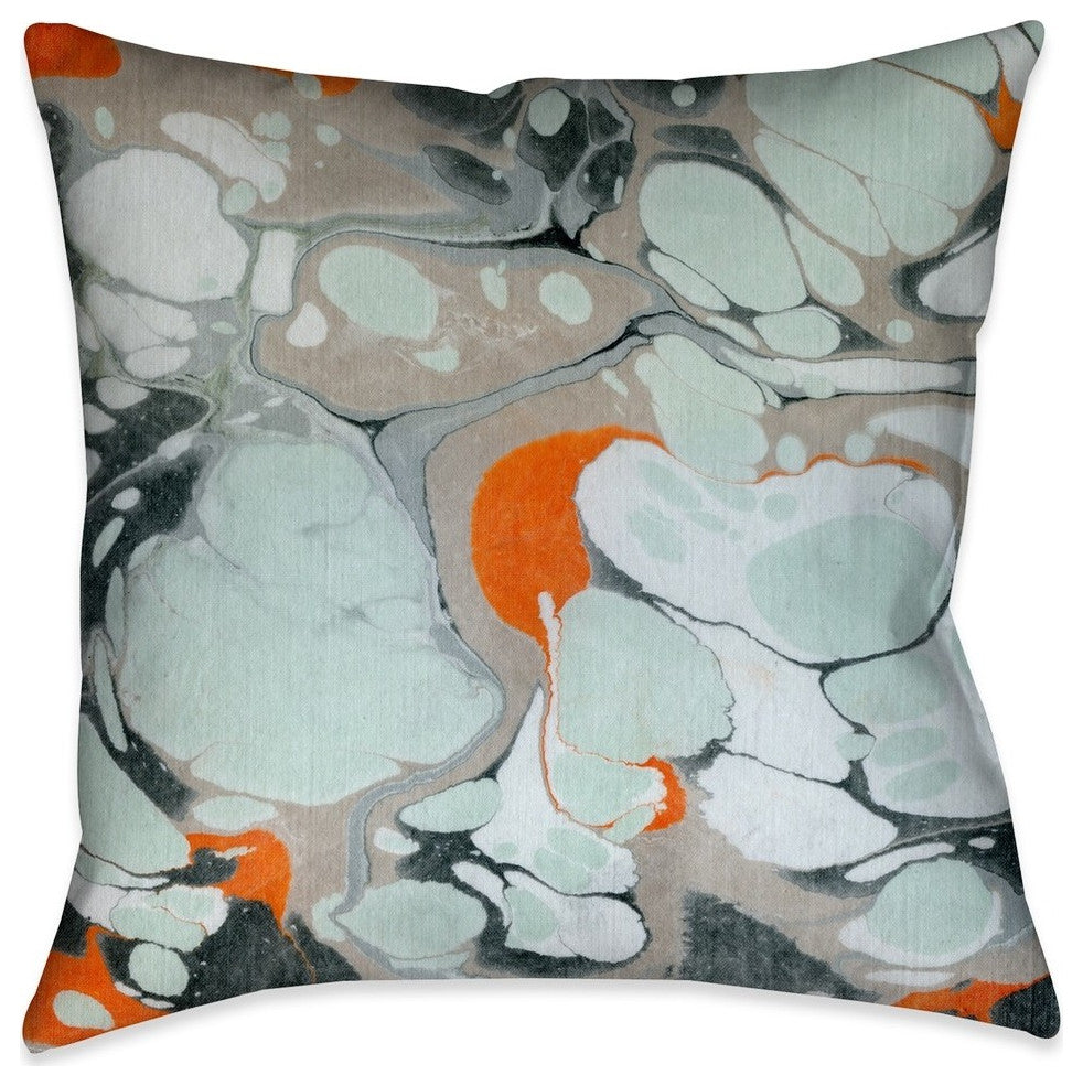 Laural Home Mint Marble I 18" X 18" Indoor Decorative Pillow