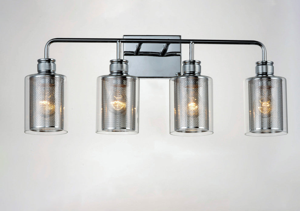 Maxim 11534CL Filigree 4 Light 26"W Bathroom Vanity Light - Polished Chrome