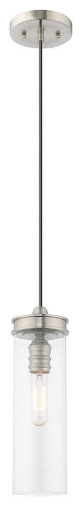 Livex Lighting Brushed Nickel 1-Light Mini Pendant