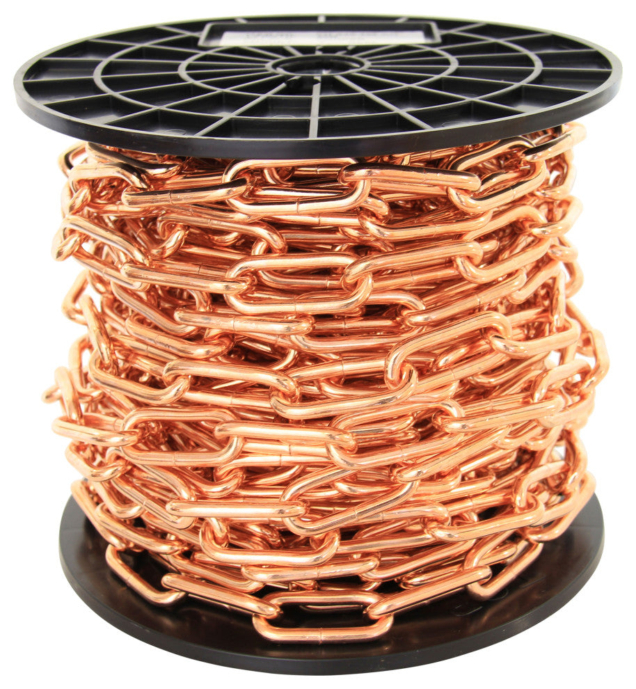 RCH Hardware Steel Standard Link Chandelier Chain, 65 Reel, Copper, U45