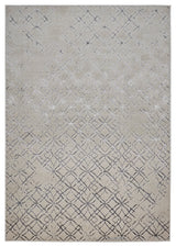 Weave & Wander Orin Modern Metallic Trellis Rug, Silver/Gray, 10'x13'2"