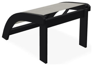 Adirondack Sling Outdoor Ottoman, Ella/Black