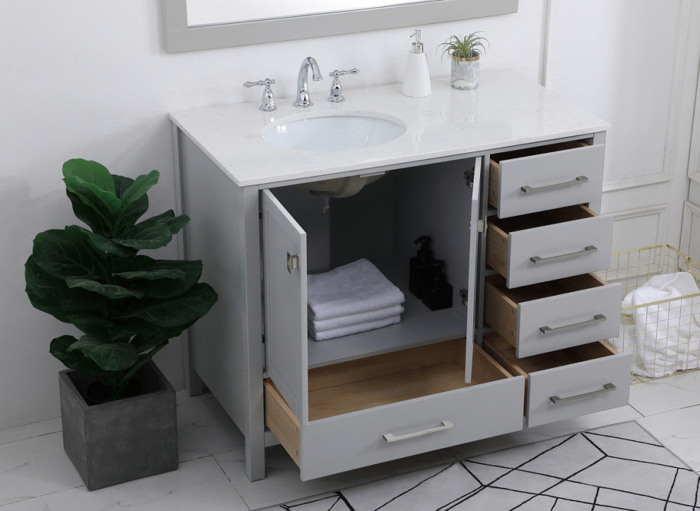 Isabel Grey 42" Single Sink Bathroom Vanity