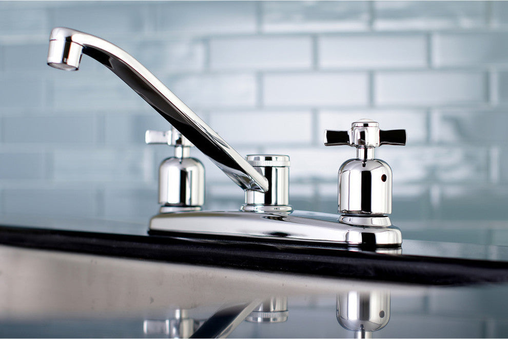 Kingston Brass 8" Centerset Kitchen Faucet, Polished Chrome