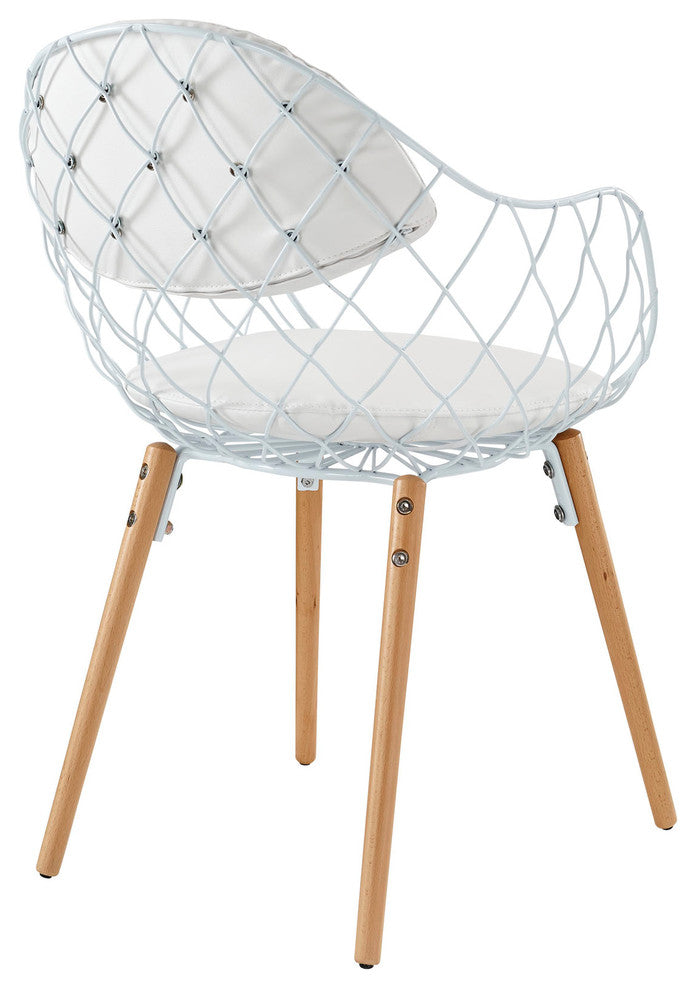 Modern Contemporary Kitchen Dining Chair White