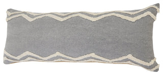 Soft Chevron Bordered Throw Pillow, 14" X 36"