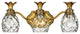 Hinkley Plantation Medium Three Light Vanity, Burnished Brass
