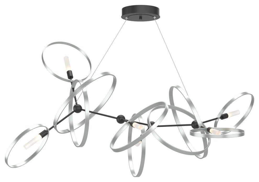 Celesse Pendant, Black, Vintage Platinum Accent