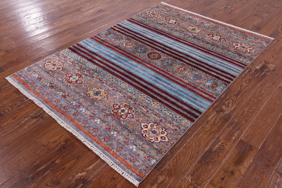 Khorjin Super Kazak Handmade Wool Rug 5' 0" X 7' 1" Q10220