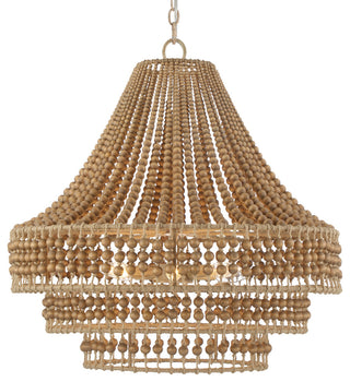 Crystorama Lighting Group SIL-B6006 Silas 6 Light 27"W Beaded - Burnished