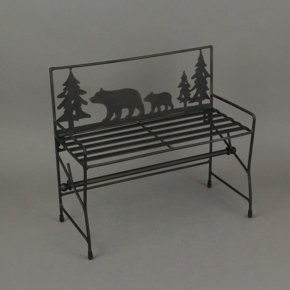 Metal Bear Wall Hanging Kitchen Paper Towel Rack Cabin Bench Accessories Holder