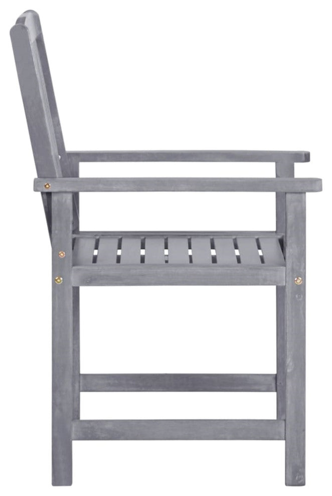 Vidaxl Director's Chairs 4-Piece Solid Acacia Wood Gray