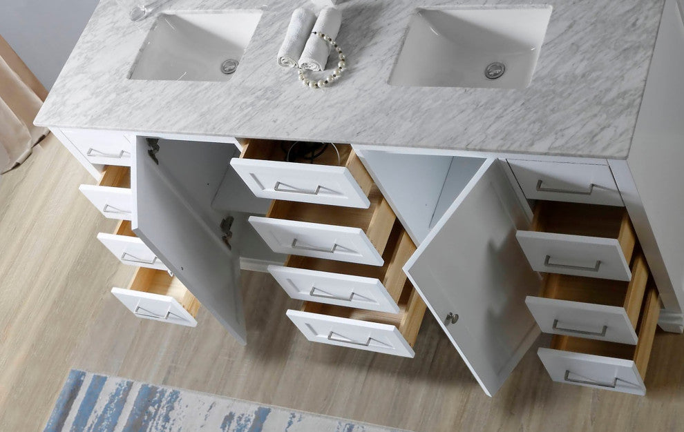 72" Premium Ultimate Classic Bath Vanity, White