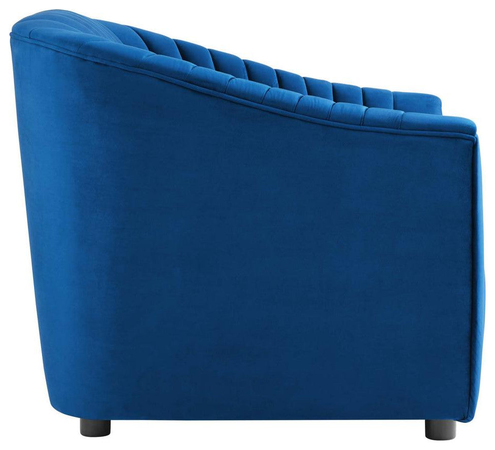 Announce Performance Velvet Channel Tufted Armchair
