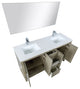 Lafarre Contemporary  60" Rustic Acacia Double Sink Bathroom Vanity Set, Monte C