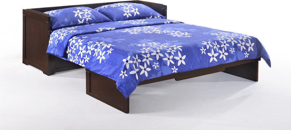 Murphy Cube Cabinet Bed With Mattress, Dark Chocolate, Queen, Pre-Assembled