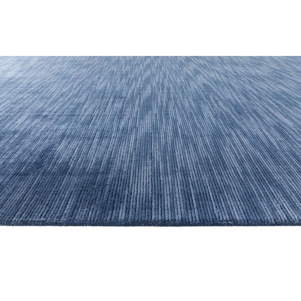 Eva Solid Area Rug, Blue, 6'x9'