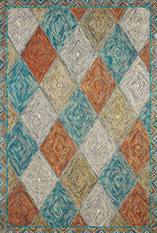 Loloi II Spectrum Blue/Red, Blue/Red, 5'-0" X 7'-6"