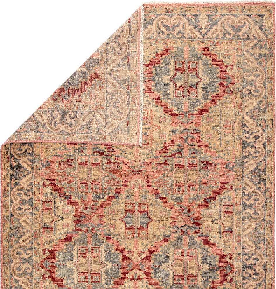 Jaipur Living Taryn Knotted Trellis Beige/Pink Area Rug, 8'10"x12'9"