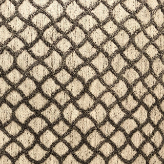 Galactic Ringlet Brown and Beige Luxury Throw Pillow, 22"x22"