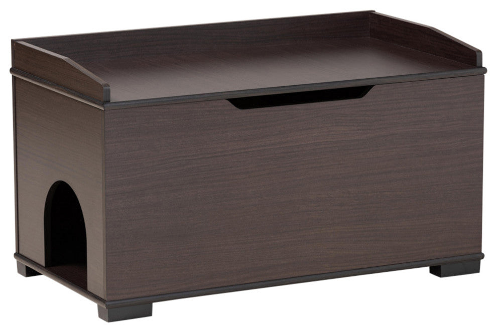 Yvette Modern Cat House, Dark Brown