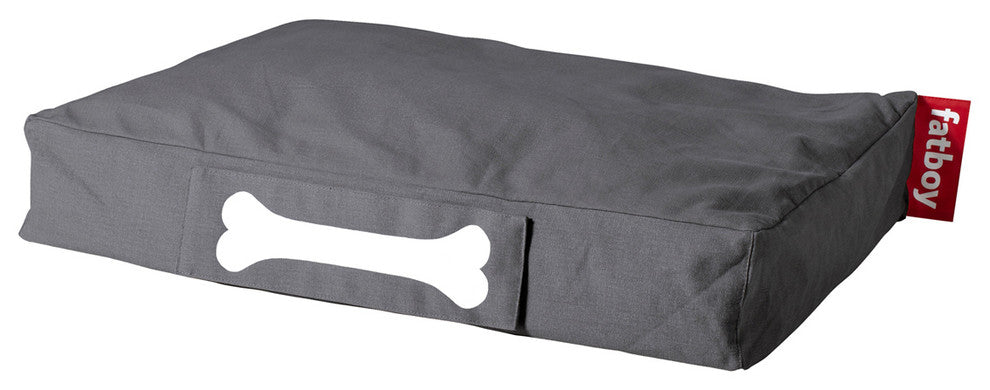 Fatboy Stonewashed Denim modern Dog Bed, Gray, Small