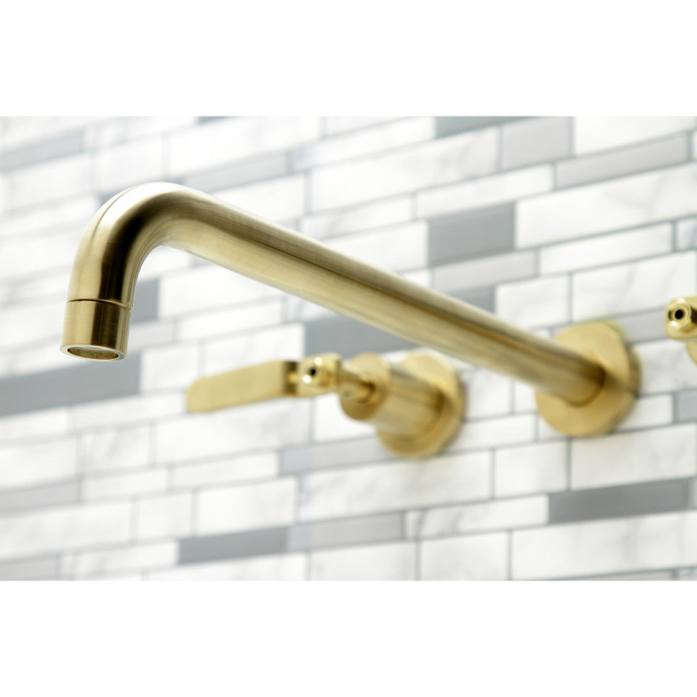 KS8047KL Wall Mount Tub Faucet, Brushed Brass