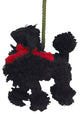 Hand-Knit Black Poodle Christmas Ornament