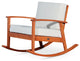 DTY Outdoor Living Longs Peak Eucalyptus Rocker w/ Cushions, Natural Oil, Sand