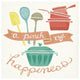 "A Pinch of Happiness" Digital Paper Print by Mary Urban, 42"x42"