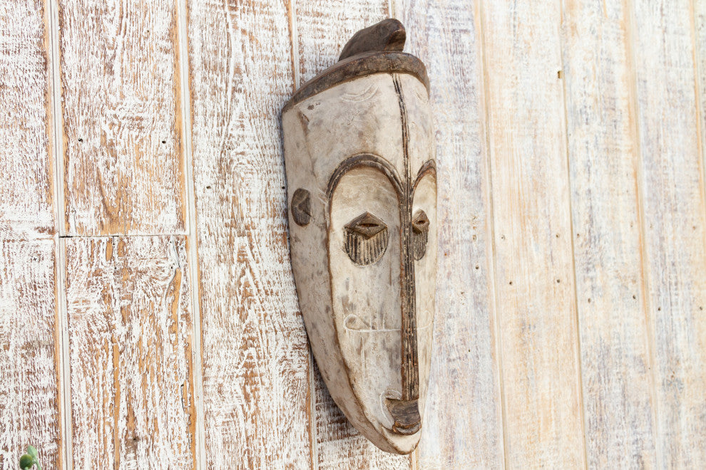 Carved and Painted Gabon Fang Mask