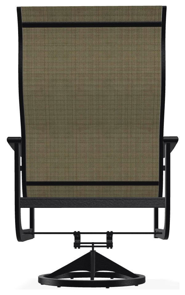 St. Catherine Sling Outdoor Supreme Swivel Rocker, Elevation Stone/Black