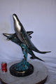 Pair of Blue Whales Swimming, The Ocean Bronze Statue Size: 21" x 20" x 27"H
