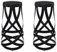 Modern Black Ribbon Bar Stool Set of 2